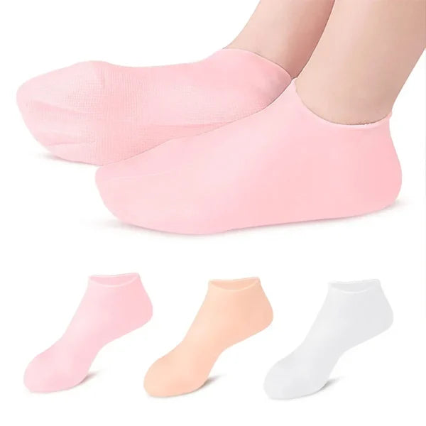 01 Pair Silicone Jelly Socks Gel Moisturizing Socks Foot Care Protector