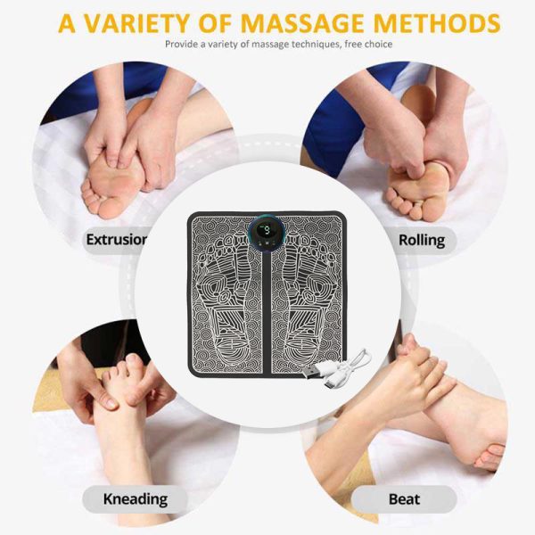 Ems Foot Massager Mat Electric Usb Charging Smart Display Ten Acupuncture