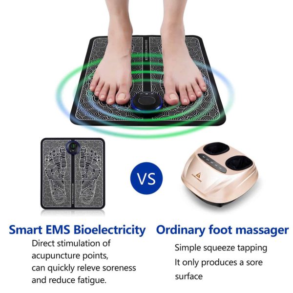 Ems Foot Massager Mat Electric Usb Charging Smart Display Ten Acupuncture