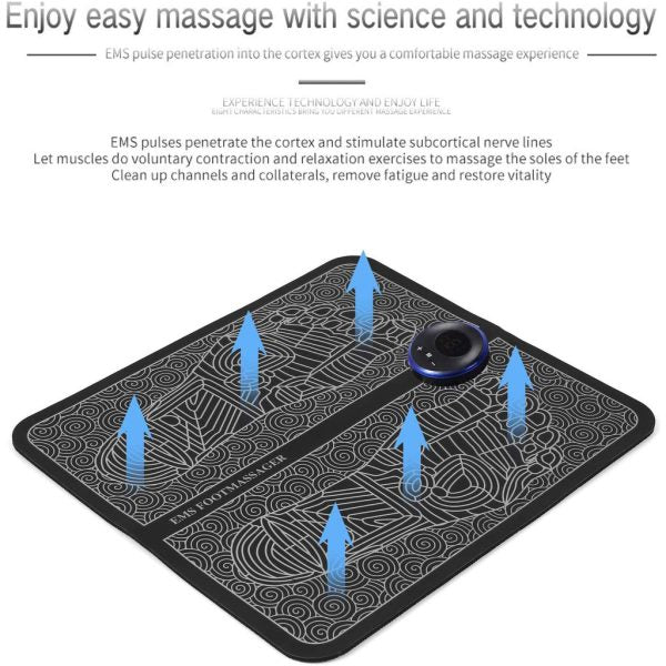Ems Foot Massager Mat Electric Usb Charging Smart Display Ten Acupuncture